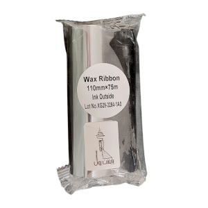 رول حرارتی ریبون پرینتر لیبل زن 75 متری کد Wax 110*75
