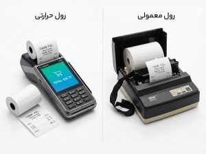 تفاوت رول حرارتی با رول معمولی؛ راهنمای جامع انتخاب کاغذ مناسب برای کسب‌وکار شما