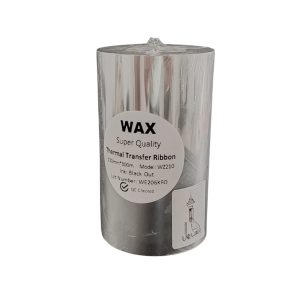 رول حرارتی ریبون پرینتر لیبل زن 300 متری کد Wax 110*300