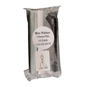 رول حرارتی ریبون پرینتر لیبل زن 75 متری کد Wax 110*75